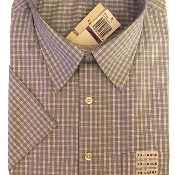 Van Heusen Micro-Touch Cotton Ultrasoft Men’s Button Down Short Sleeve - Picture 3 of 7